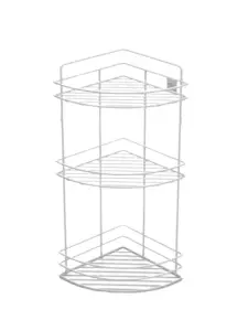 Étagère D’Angle Salle De Bain 3 Niveaux 21 X 21 X 50 Cm