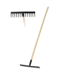Râteau 14 Dents 143Cm Acier Bois Noir