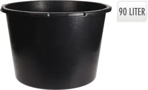 Seau 90L En Plastique Noir