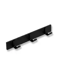 Porte-Manteau 3 Supports Aluminium Simple Noir