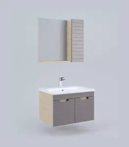 Meuble de salle de bains 65 cm café au lait mat vega