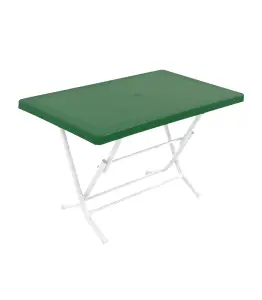 Table Eco 80X140Cm Pieds En Fer Couleur Vert Foncé