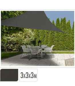Voile D'Ombrage Triangle 300 X 300 X 300 Cm Gris Foncé