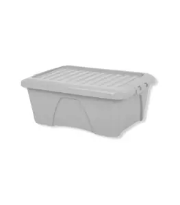 Boîte De Rangement Avec Couvercle Gris Doux 34L