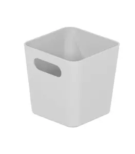 Bac De Rangement Carre En Polypropylène 10X10X10Cm Gris Froid