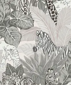 Papier Peint Wildlife Black White