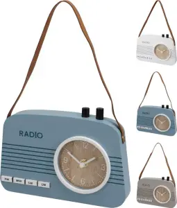 Horloge de Table en Forme de Radio21,5x3,5x15,5cm