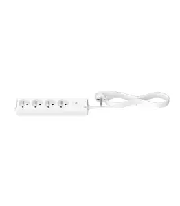 Multiprise poussoir 4X2P+T 3 M blanc