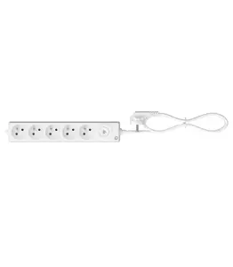 Multiprise poussoir 5X2P+T 1.5 M blanc