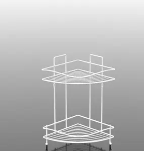 Etagere Sdb Angle/Crochet 2 Niveaux 20X20X36Cm Blc