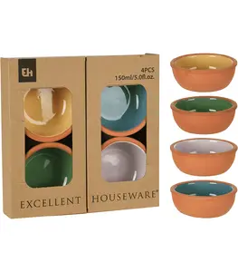 Set De 4 Bols En Terre Cuite 150Ml