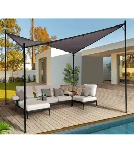 Tonnelle de jardin papillon 393X393Cm gris