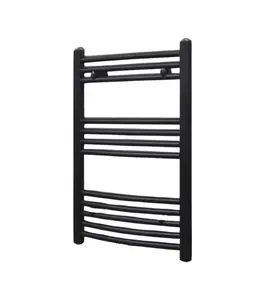 Sèche-Serviettes Électrique Courbe 300 W Noir