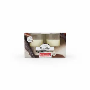 BOUGIE PARFUMEE VANILLE,2POT EN VERRE FINISSIMO