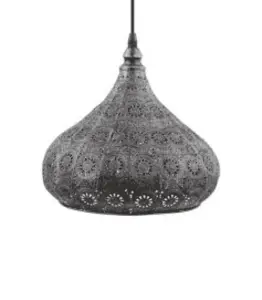 Suspension d 300mm couleur argent e27x220v