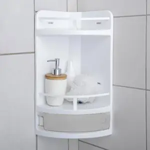 Coin étagère de salle de bain avec tiroir