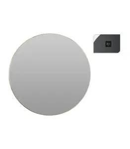 Miroir rond avec cadre en métal doré 75 cm