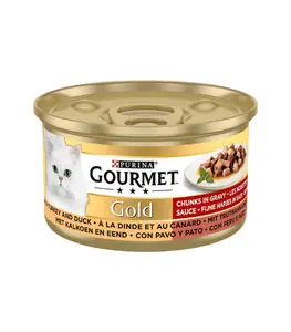 Pate chat gourmet à la dinde et canard 85 g