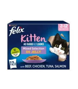Pochon Chat Felix Junior Poulet 12X85Gr