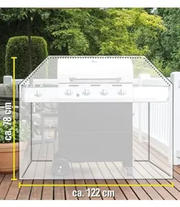 Housse Pour Barbecue Noir 122X71X76 Cm
