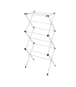 Séchoir a linge 35.9×79.5x106cm en métal blanc