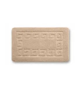 Set Tapis Sdb 80X50 Et 50X40 Grec Beige