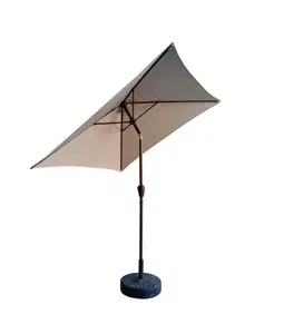Parasol De Jardin 2X2M Taupe En Aluminium Marron