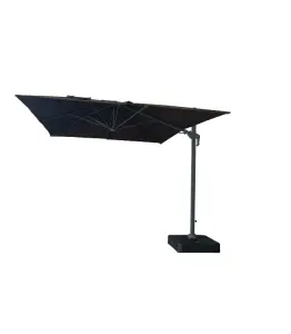Parasol Déporté Roma 2X3 M Gris En Aluminium Noir