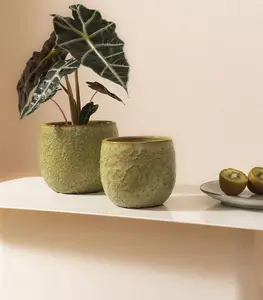 Pot A Fleurs 16X13Cm Vert