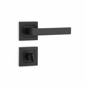 Poignée Nobel Avanti Rosace Carre Wc Matte Black