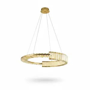 Suspension crystal led d600 mor 3000k,32 w
