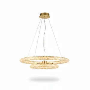 SUSPENSION LED D350+350MM OR 3000K 32W 220V HARMON