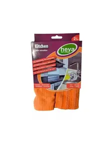 2 lavettes microfibres cuisine 35x35cm