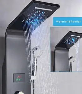 Colonne De Douche Avec Écran Lcd Noir