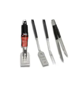 Ensemble D'Outils Pour Barbecue En Acier Inoxydable 3 Pièces