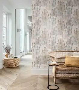 Papier Peint Rubbertree Beige