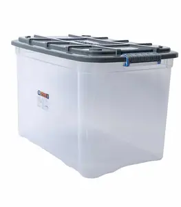 Boîte De Rangement Solid Cargo 59L 58X38,5X43Cm Gris/Transparent