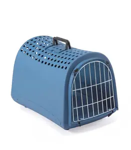 Cage de transport pour chat 52,5x32x34,5 cm bleu