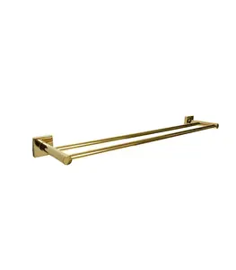 Porte Serviette Double 60Cm Dore