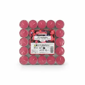25 BOUGIE CHAUFFE-PLAT PARF. F.ROUGE FINISSIMO