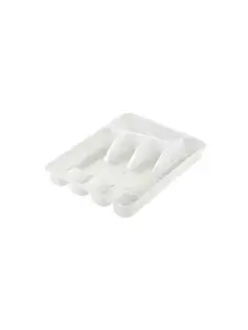 RANGE COUVERTS 5 COMPARTIMENTS 33.5X26.5X5CM TRNSP
