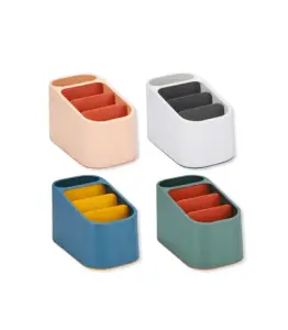 Organisateur De Bureau 18,2X10X10Cm 4 Assortis