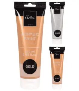 Peinture Acrylique Or Et Argent 250Ml