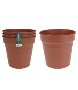 Pot De Fleurs Rond En Plastique 1L
