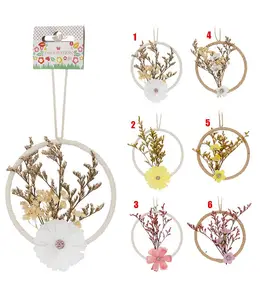 Bague pendentif avec fleurs sechees