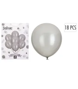 Ballons pour anniversaire – lot de 18 pièces gris