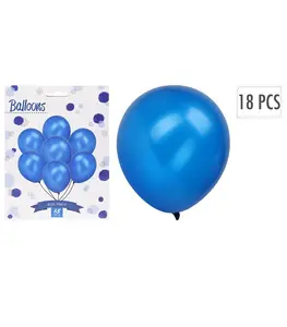 Ballons pour anniversaire – lot de 18 pièces bleu