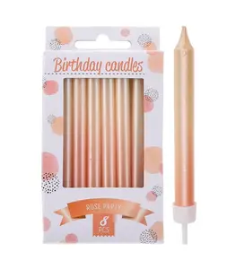Bougies d'anniversaire – lot de 8 pièces bronze