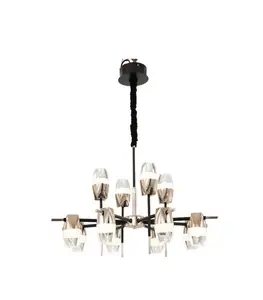Suspension Amadeus 9 Metal Noir Or 66W 220V