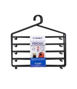 Set de 2 cintres pour pantalons et jupes